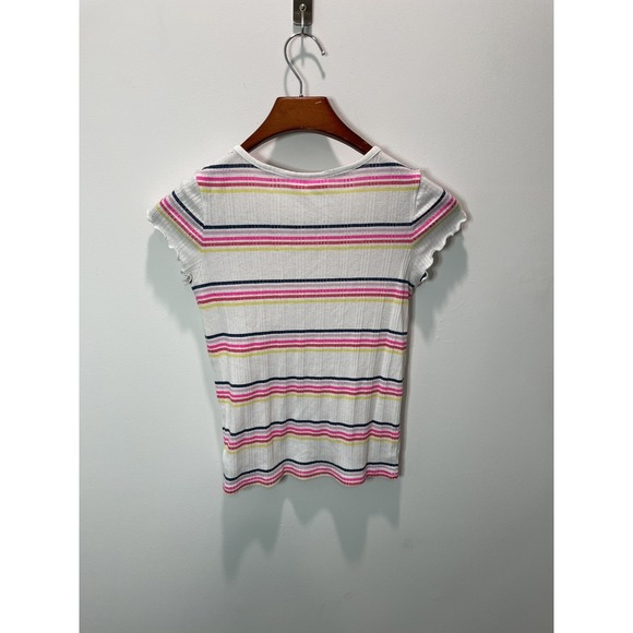 gap kids short sleeve Rib Tshirt Muli Color Stripe Size Large - Picture 2 of 8